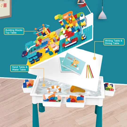 5-in-1 Blocks Creative Building Blocks Table + CHAIR