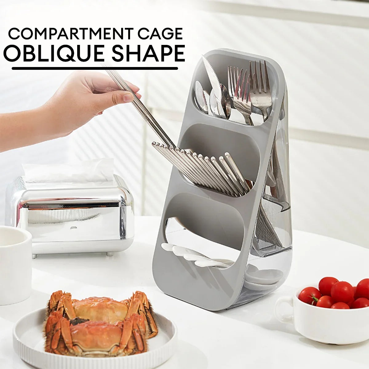 3-Layer Cutlery Nest – Smart Kitchen Organizer