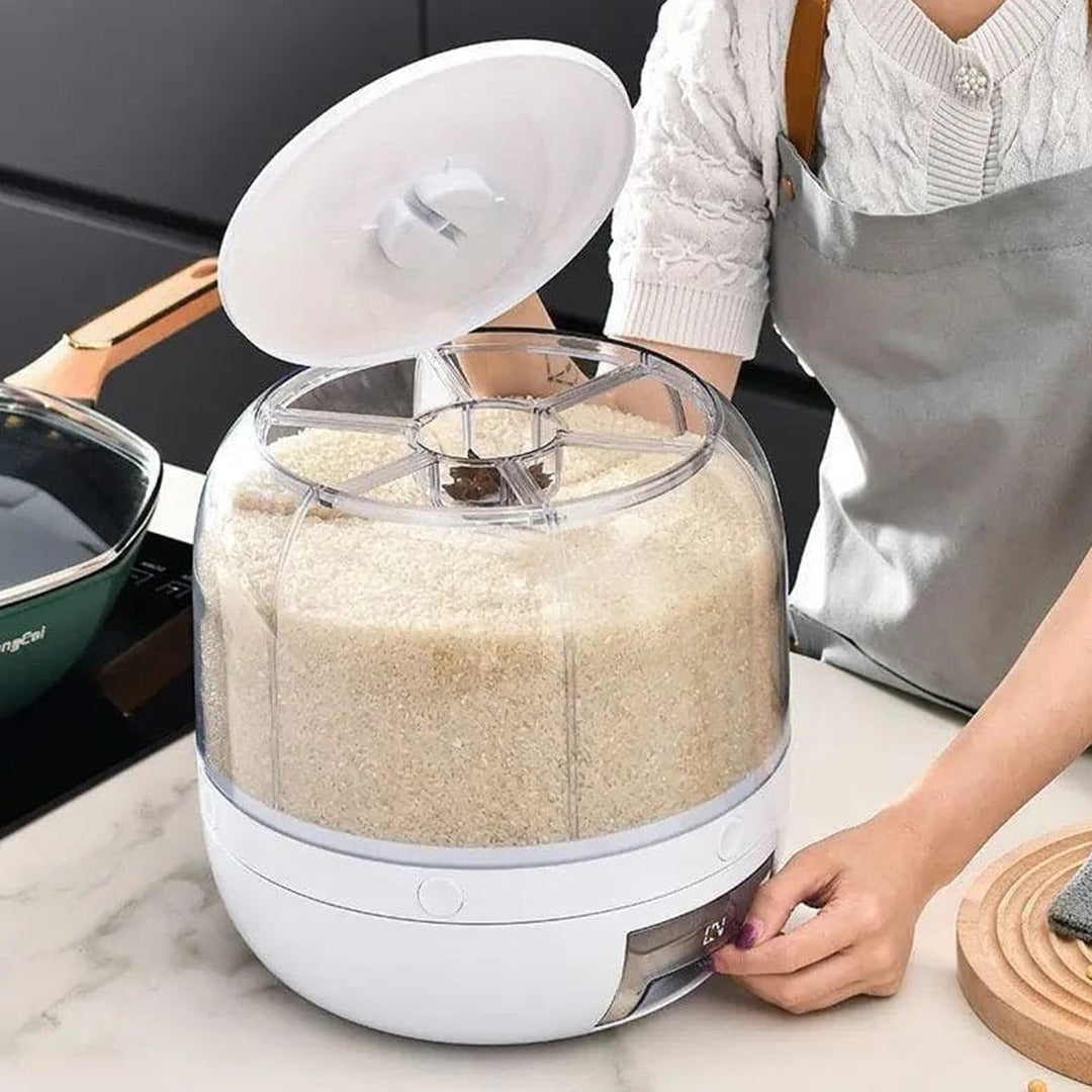 360° Rotating Acrylic Flower Cereal Dispenser Big Size 10kg