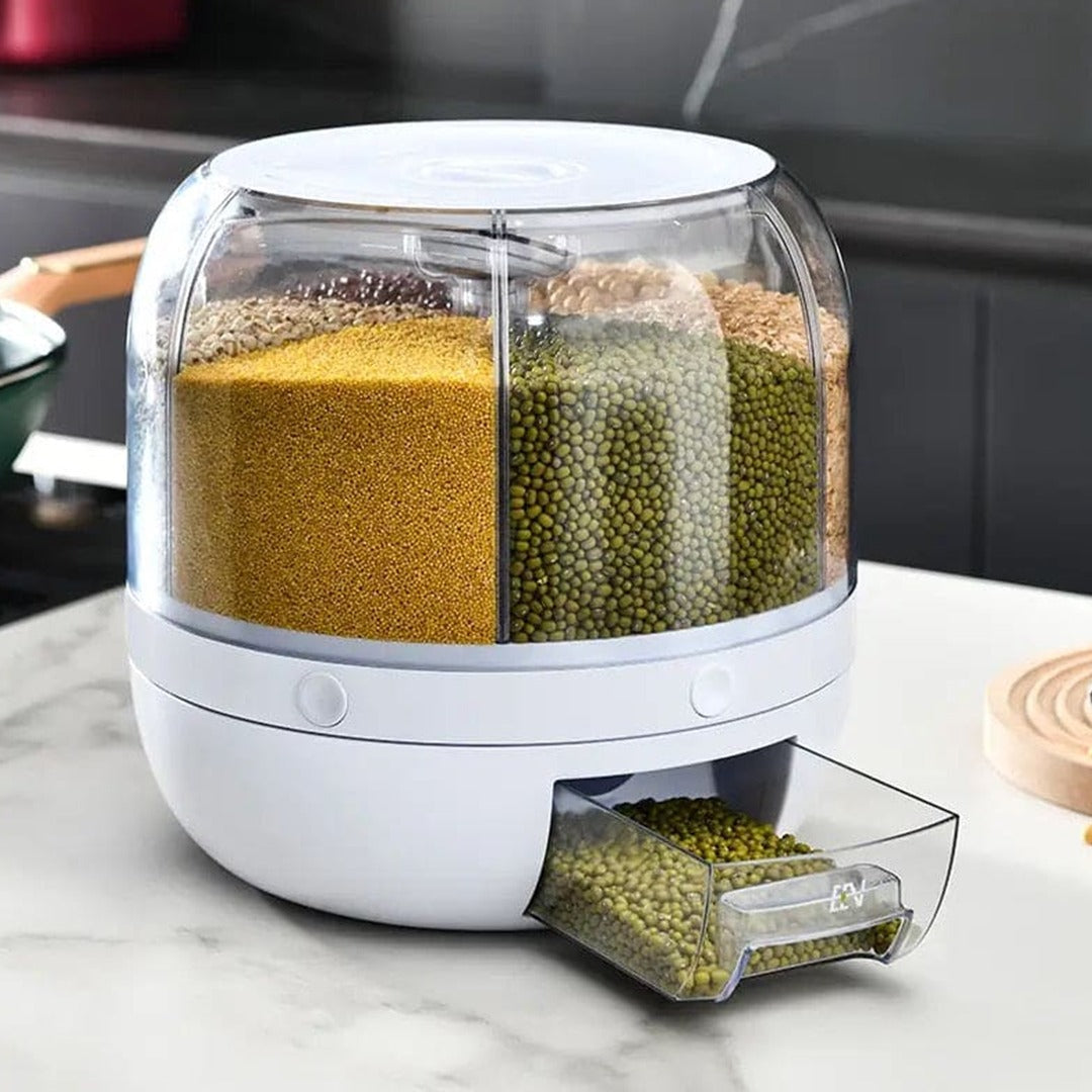 360° Rotating Acrylic Flower Cereal Dispenser Big Size 10kg