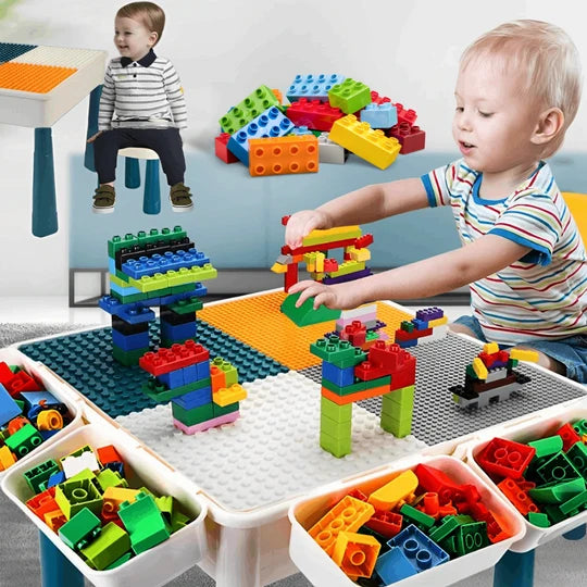 5-in-1 Blocks Creative Building Blocks Table + CHAIR
