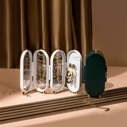 FOLDABLE JEWELRY ORGANIZER & MIRROR
