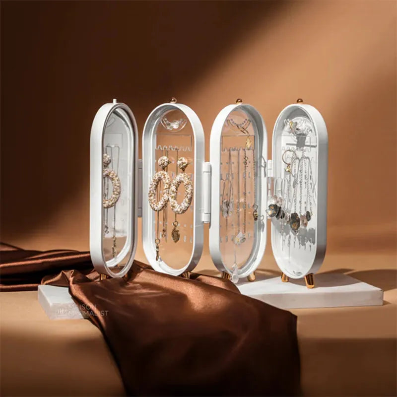 FOLDABLE JEWELRY ORGANIZER & MIRROR