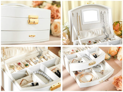 Luxe Nest Jewelry Organizer Box – Elegant Mirror Storage for Jewelry & Travel