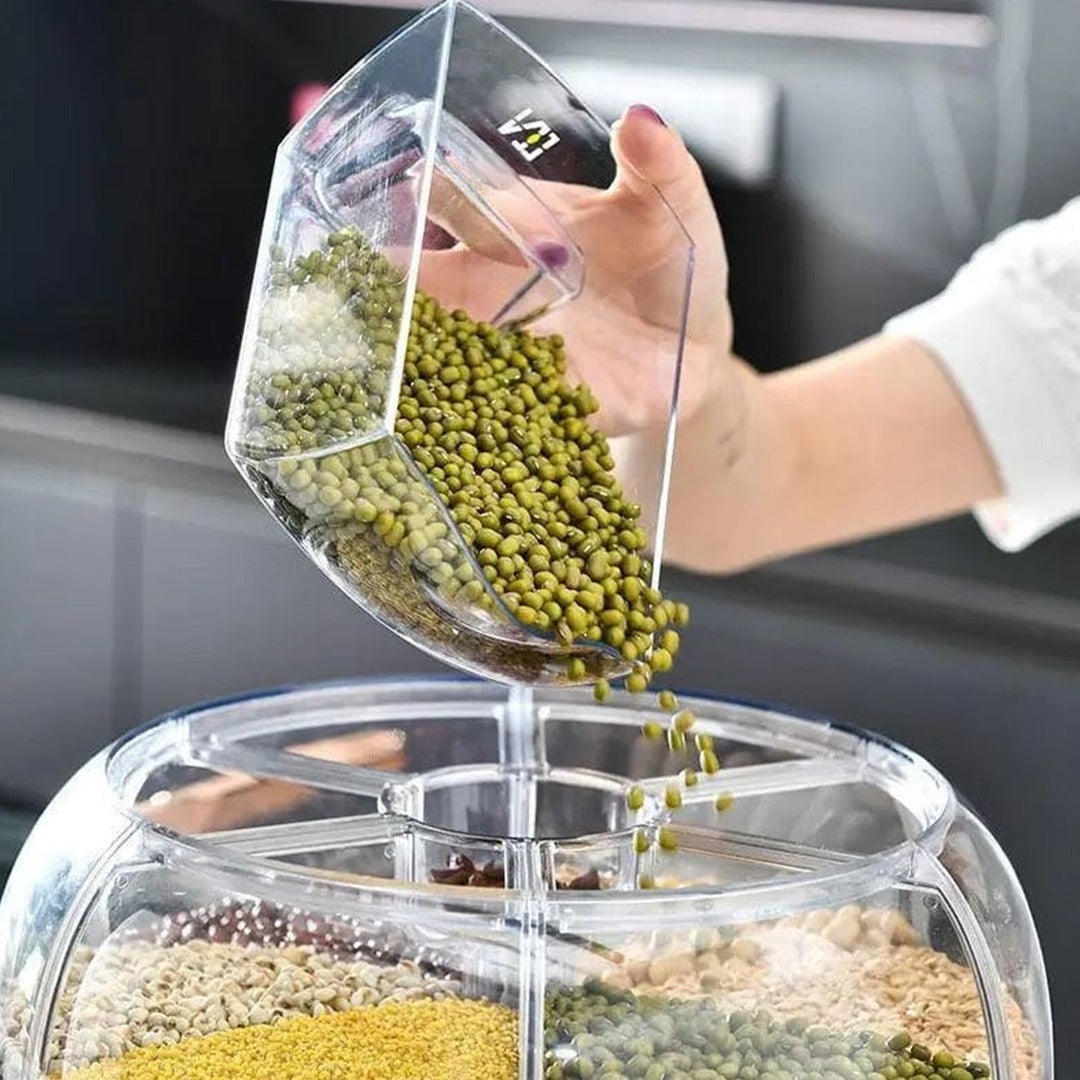 360° Rotating Acrylic Flower Cereal Dispenser Big Size 10kg