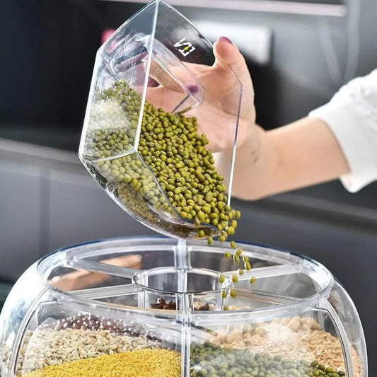 360° Rotating Acrylic Flower Cereal Dispenser Big Size 10kg
